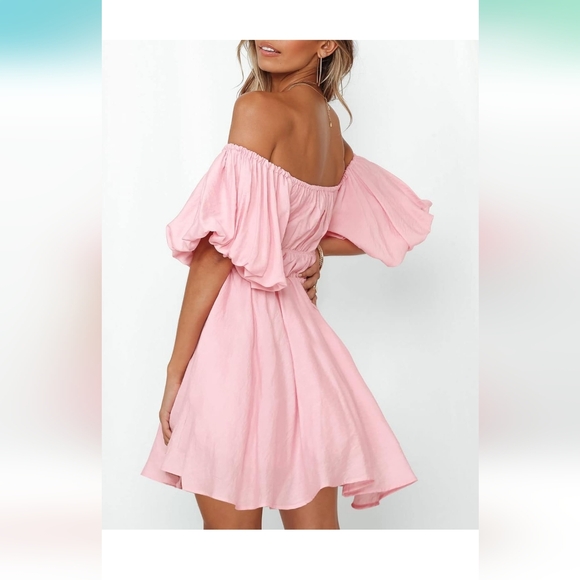 Puff Sleeve Mini Dress - Picture 4 of 16